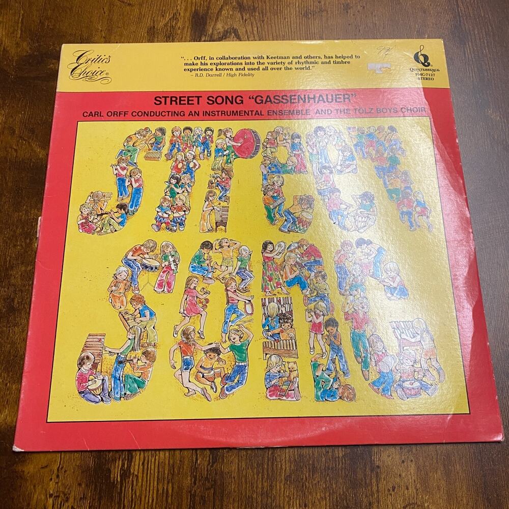 Carl Orff, The Tölz Boys Choir Street Song Gassenhauer Quintessence PMC-7127 LP
